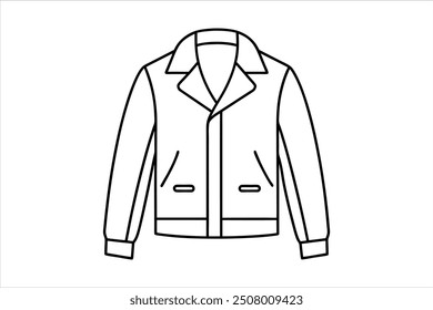 Trendy Jacket Silhouette Vector Art for Fashion Design