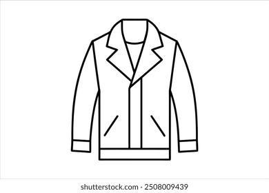 Trendy Jacket Silhouette Vector Art for Fashion Design