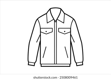 Trendy Jacket Silhouette Vector Art for Fashion Design