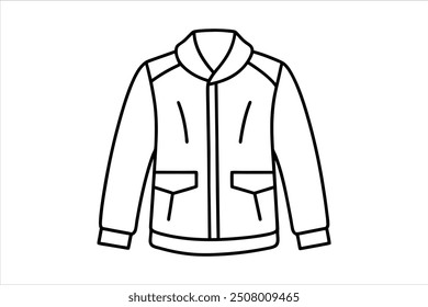 Trendy Jacket Silhouette Vector Art for Fashion Design
