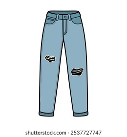 Trendy Jeans Clip Art for Fashion and Apparel Designs