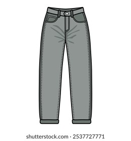 Trendy Jeans Clip Art for Fashion and Apparel Designs