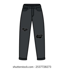 Trendy Jeans Clip Art for Fashion and Apparel Designs