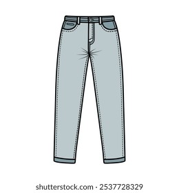 Trendy Jeans Clip Art for Fashion and Apparel Designs