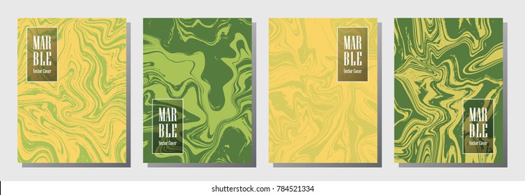 Trendy journal layouts set. Backdrop for binder template, corporate flyers. Annual report cover flowing layouts set. Flyer, brochure, report, journal, binder vector, title place.