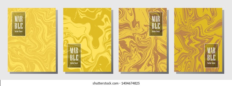 Trendy journal layouts set. Graphic design for binder template, corporate flyers. Annual report cover corporate layouts set. Flyer, presentation, report, journal, binder vectors, title place.