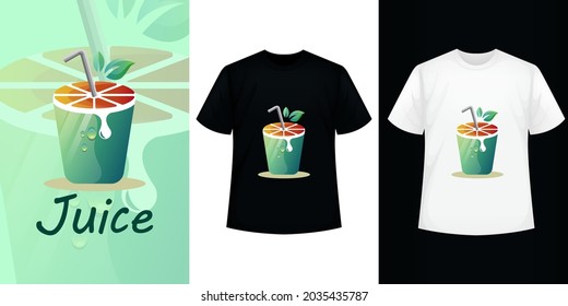 trendy juice drink design, t shirt design, book cover and logo design inspiration
