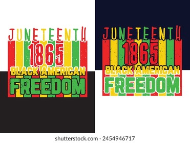 Trendy Juneteenth typography and graphic T-shirt design
