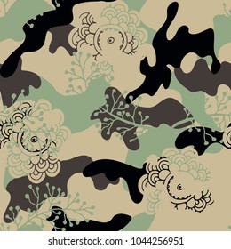 trendy khaki seamless pattern