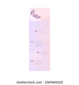 Trendy landing page template, web site background with vibrant gradient light purple colors and abstract shapes. Modern poster, banner, presentation layout, minimal style backdrop. Vector illustration