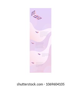Trendy landing page template, web site background with vibrant gradient light purple colors and abstract shapes. Modern poster, banner, presentation layout, minimal style backdrop. Vector illustration