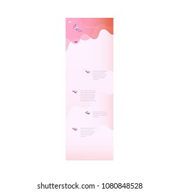 Trendy landing page template, web site background with vibrant gradient purple red color abstract shape, text space. Modern poster, banner layout minimal style backdrop. Vector illustration