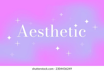 A trendy landing page and y2k aesthetic  Modern banner and blurred gradient  stylish stars   figures  Vector background and noise   3d holographic colors