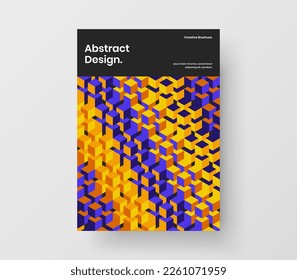 Diseño vectorial del diseño del folleto A4 de moda. Formas geométricas creativas ilustraciones de folletos corporativos.