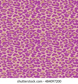 Trendy Leopard or cheetah skin seamless pattern, animal fur background, vector background in neon colors. Fabric design, wrapping paper, textile.