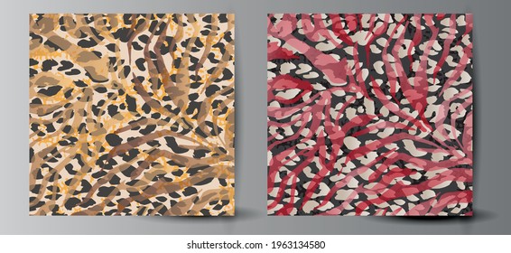 Trendy leopard pattern background. fashionable wild animal cheetah skin natural texture for fashion print design, banner, cover, wallpaper. Vector illustration.