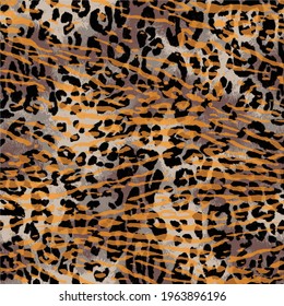 Trendy leopard pattern background. fashionable wild animal cheetah skin texture for fashion print design, banner, cover, wallpaper. Vector illustration.