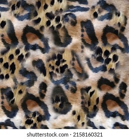Trendy leopard pattern background. Hand drawn fashionable wild animal cheetah skin natural texture for fashion print design