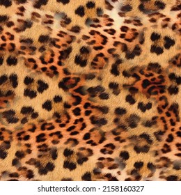 Trendy leopard pattern background. Hand drawn fashionable wild animal cheetah skin natural texture for fashion print design