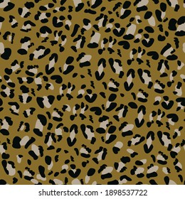 Trendy leopard pattern design. Animal seamless texture. Vector illustration.