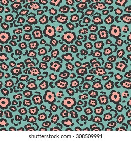 Trendy leopard seamless pattern.