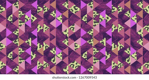 trendy leopard skin seamless pattern vector illustration background multicolor ready for fashion textile print.