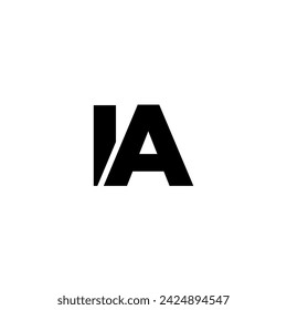 Plantilla de diseño de logotipo de letra de moda I y A, IA. Logotipo mínimo basado en el monograma inicial para la identidad de la empresa.