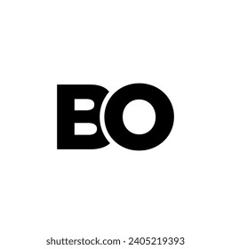 Trendy letter B and O, BO logo design template. Minimal monogram initial based logotype for company identity.