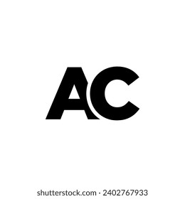 Trendy letter A and C, AC logo design template. Minimal monogram initial based logotype for company identity.