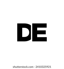 Trendy letter D and E, DE logo design template. Minimal monogram initial based logotype for company identity.