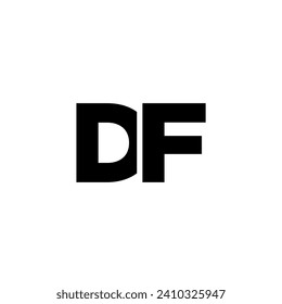 Trendy letter D and F, DF logo design template. Minimal monogram initial based logotype for company identity.