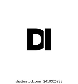 Trendy letter D and I, DI logo design template. Minimal monogram initial based logotype for company identity.