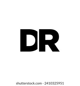 Trendy letter D and R, DR logo design template. Minimal monogram initial based logotype for company identity.