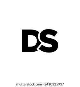 Trendy letter D and S, DS logo design template. Minimal monogram initial based logotype for company identity.