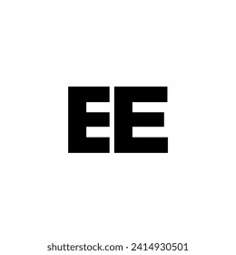 Trendy letter E and E, EE logo design template. Minimal monogram initial based logotype for company identity.