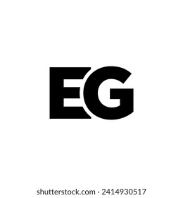 Letra de moda E y G, plantilla de diseño de logotipo EG. Logotipo mínimo basado en monograma inicial para la identidad de la empresa.