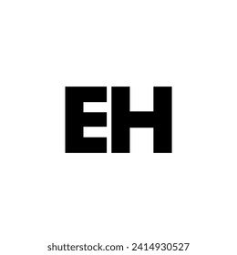 Trendy letter E and H, EH logo design template. Minimal monogram initial based logotype for company identity.