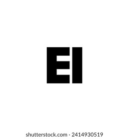 Trendy letter E and I, EI logo design template. Minimal monogram initial based logotype for company identity.