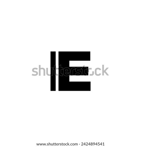 Trendy letter I and E, IE logo design template. Minimal monogram initial based logotype for company identity. Imagine de stoc © 