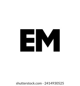 Trendy letter E and M, EM logo design template. Minimal monogram initial based logotype for company identity.