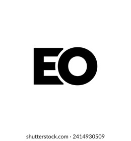 Trendy letter E and O, EO logo design template. Minimal monogram initial based logotype for company identity.