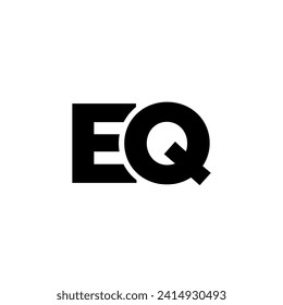 Trendy letter E and Q, EQ logo design template. Minimal monogram initial based logotype for company identity.