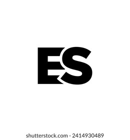 Trendy letter E and S, ES logo design template. Minimal monogram initial based logotype for company identity.