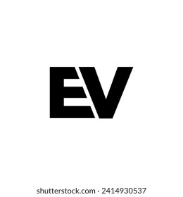Trendy letter E and V, EV logo design template. Minimal monogram initial based logotype for company identity.