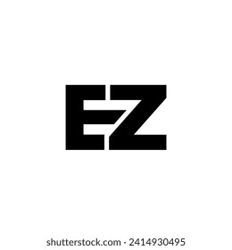 Trendy letter E and Z, EZ logo design template. Minimal monogram initial based logotype for company identity.