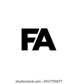 Trendy letter F and A, FA logo design template. Minimal monogram initial based logotype for company identity.