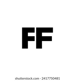 Trendy letter F and F, FF logo design template. Minimal monogram initial based logotype for company identity.