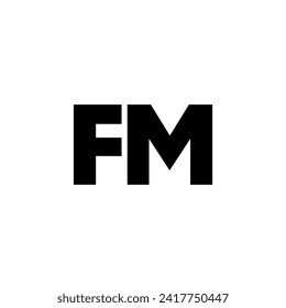 Trendy letter F and M, FM logo design template. Minimal monogram initial based logotype for company identity.