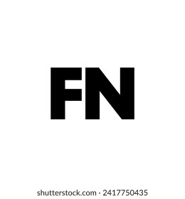 Trendy letter F and N, FN logo design template. Minimal monogram initial based logotype for company identity.