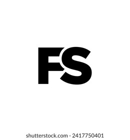 Trendy letter F and S, FS logo design template. Minimal monogram initial based logotype for company identity.